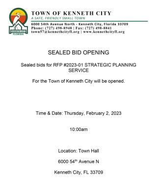 Bid Opening - Strategic Planning Services RFP#2023-01
